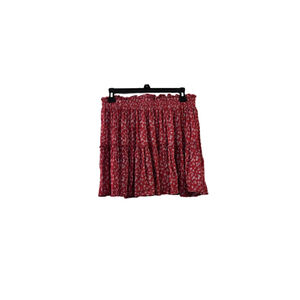 Women's Princess Polly Red Floral Ruffle Mini Skirt Sz 10